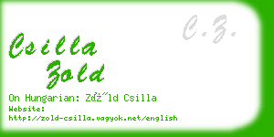 csilla zold business card